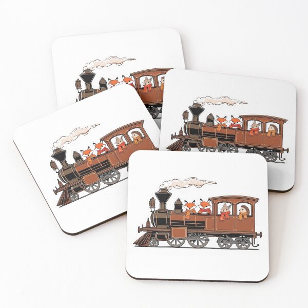 Item preview, Autumn Train with Animals designed and sold by CozyinTime.