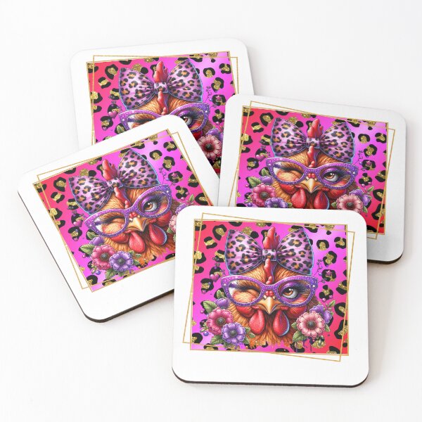 Item preview, Sassy Chicken Purple Glasses designed and sold by Kitty Quinn Of Wonder Design's.