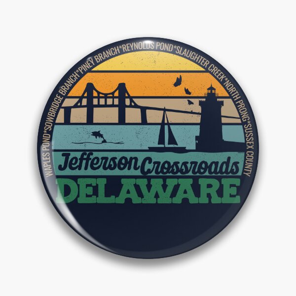 Item preview, Jefferson Crossroads Delaware Retro Sunset Local Pride Logo  designed and sold by CRHPOD20.