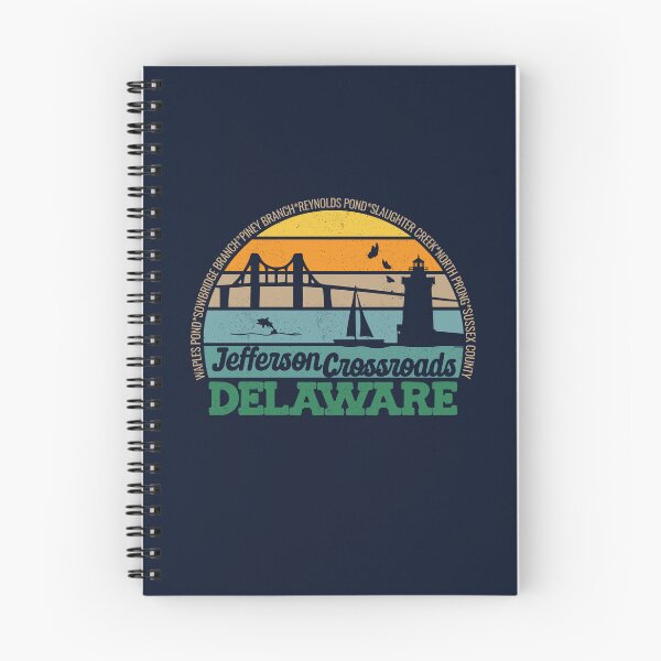 Item preview, Jefferson Crossroads Delaware Retro Sunset Local Pride Logo  designed and sold by CRHPOD20.