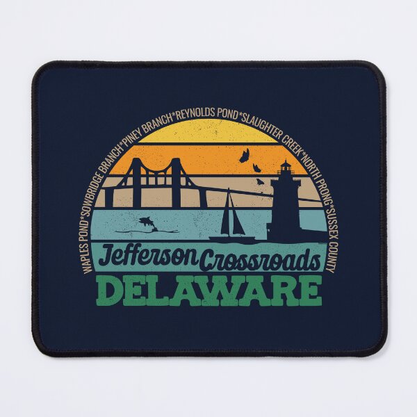 Item preview, Jefferson Crossroads Delaware Retro Sunset Local Pride Logo  designed and sold by CRHPOD20.