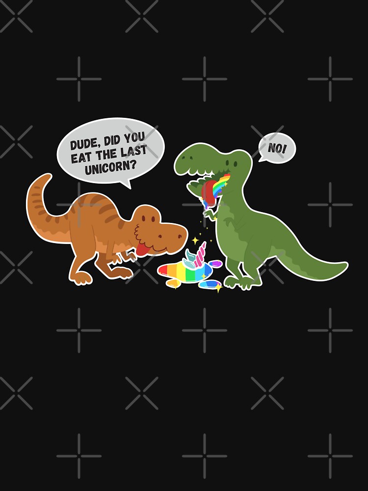 Funny Did You Eat The Last Unicorn Dinosaur Sticker by Kimberly