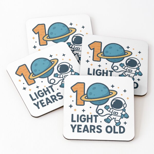 Item preview, 10 Light Years Old Astronaut 10th Birthday Kids designed and sold by Blok45.