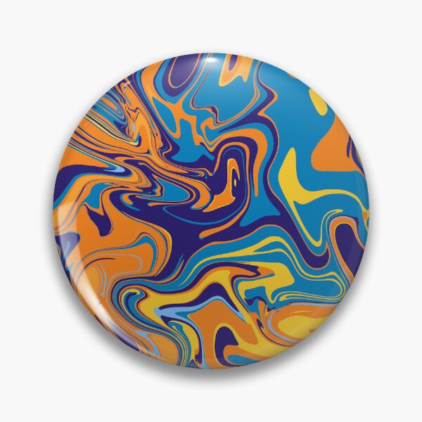 Item preview, Blue and Orange Psychedelic Abstract Art – Vibrant Retro Swirl Design designed and sold by Zeddessay.