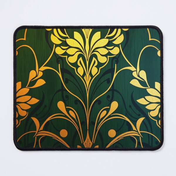Item preview, Art Deco Green and Gold Wallpaper designed and sold by momgraves.