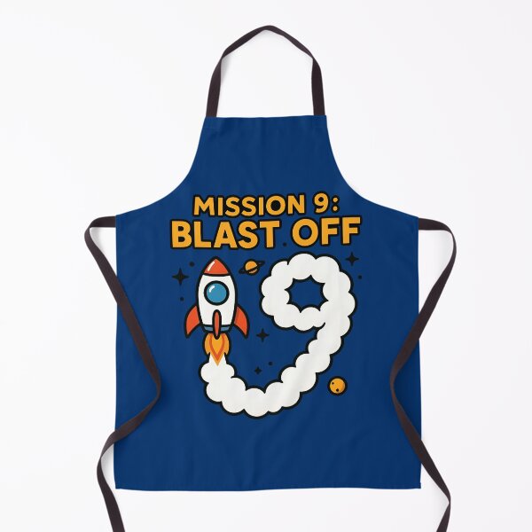 Item preview, Mission 9 Blast Off Space Rocket 9th Birthday Kids designed and sold by Blok45.
