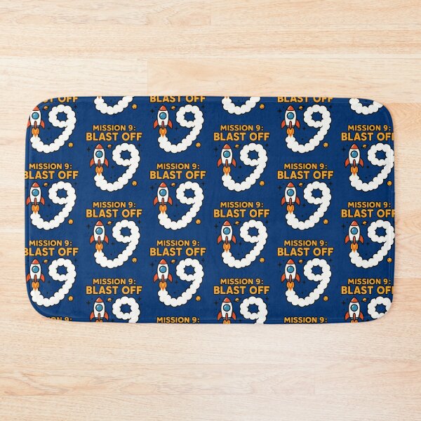 Item preview, Mission 9 Blast Off Space Rocket 9th Birthday Kids designed and sold by Blok45.