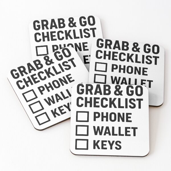 Item preview, Grab and Go Checklist Shirt – Phone Wallet Keys Funny ADHD Relatable T-Shirt designed and sold by Dredg3.