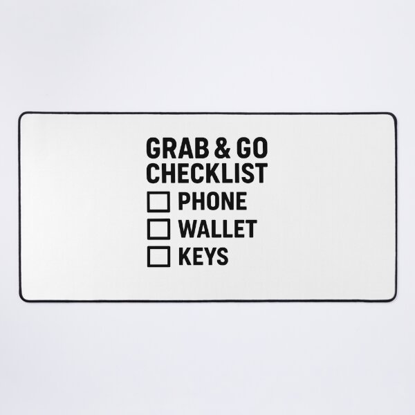 Item preview, Grab and Go Checklist Shirt – Phone Wallet Keys Funny ADHD Relatable T-Shirt designed and sold by Dredg3.