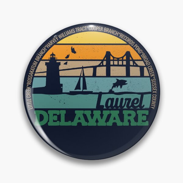 Item preview, Laurel Delaware Retro Sunset Local Pride Logo  designed and sold by CRHPOD20.