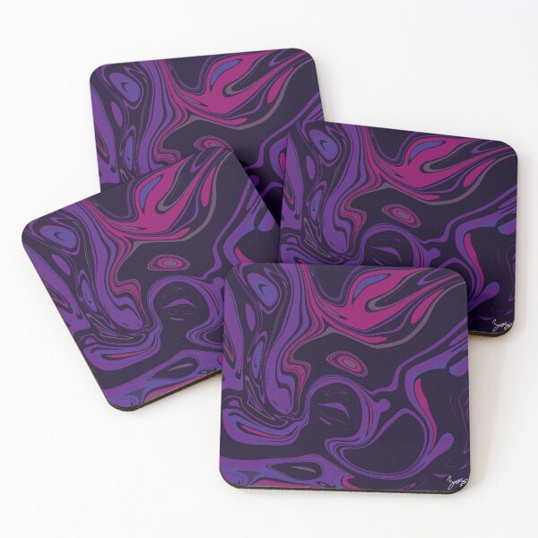 Item preview, Dark Violet Abstract Swirl – Purple and Magenta Fluid Art designed and sold by Zeddessay.