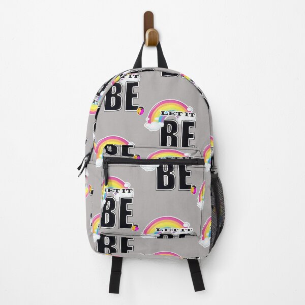 Item preview, Vibrant "Let It Be" Rainbow Art | Positive Message with Clouds & Ladybug designed and sold by DevantGleich.