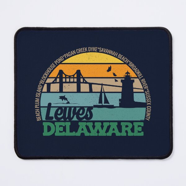 Item preview, Lewes Delaware Retro Sunset Local Pride Logo  designed and sold by CRHPOD20.