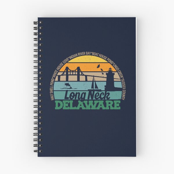 Item preview, Long Neck Delaware Retro Sunset Local Pride Logo  designed and sold by CRHPOD20.