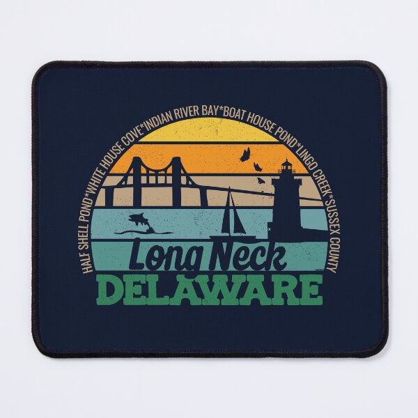 Item preview, Long Neck Delaware Retro Sunset Local Pride Logo designed and sold by CRHPOD20.