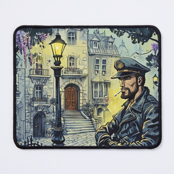 Item preview, 1940s "Waiting For You" Gay Leather Vintage Streetscene Kink Gay Pride Graphic Design designed and sold by ItsAKinkThing.