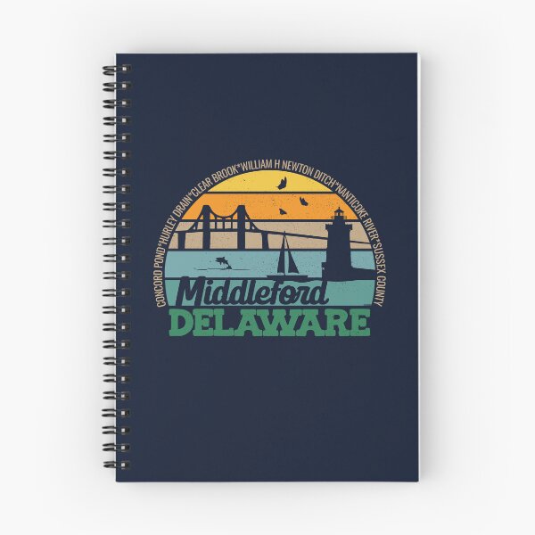 Item preview, Middleford Delaware Retro Sunset Local Pride Logo  designed and sold by CRHPOD20.