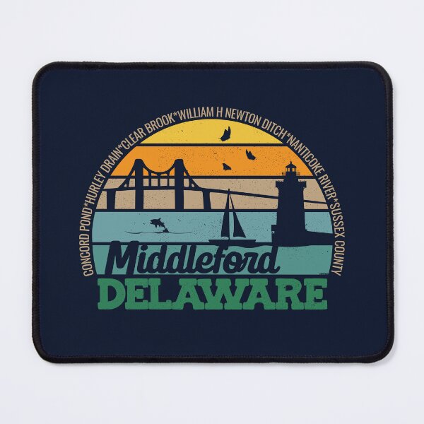 Item preview, Middleford Delaware Retro Sunset Local Pride Logo  designed and sold by CRHPOD20.
