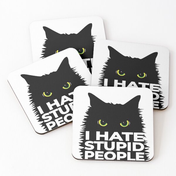 Item preview, I hate stupid people cat designed and sold by typomachina.
