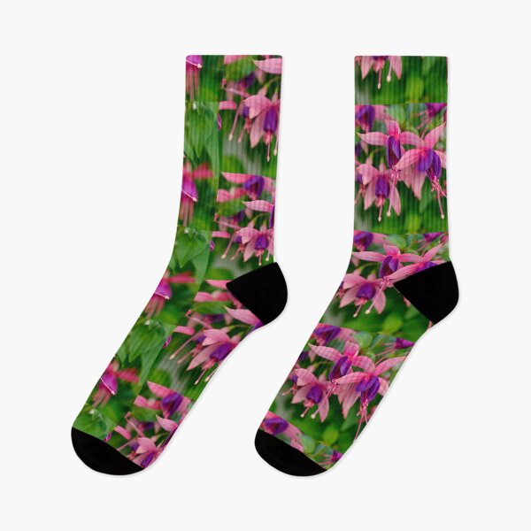 Item preview, Pink and Red Wave of Fuchsia Blooms  designed and sold by Sakurafy.