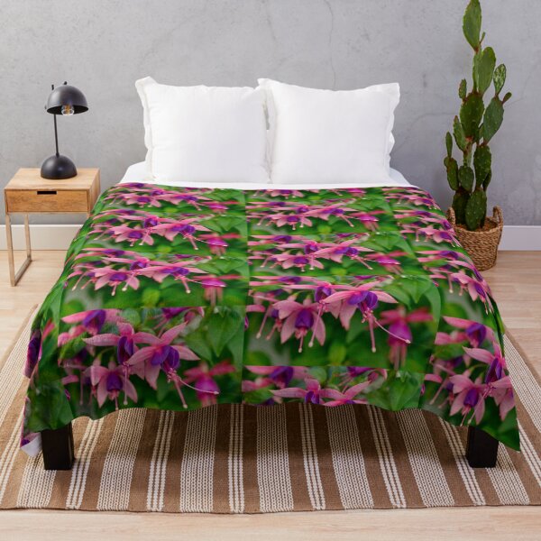Item preview, Pink and Red Wave of Fuchsia Blooms  designed and sold by Sakurafy.