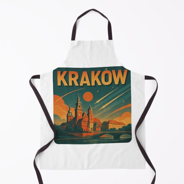 Item preview, Krakow Retro Futuristic Poster | Krakow City Art | Krakow Vintage Design | Krakow Sci-Fi Style | Krakow Travel Poster | Krakow Illustration | Krakow Architecture | Krakow Aesthetic designed and sold by Patternomania.