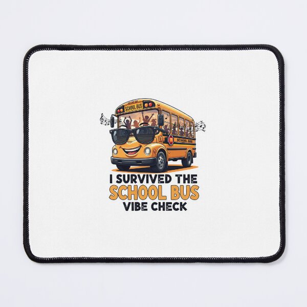 Item preview, I Survived the School Bus Vibe Check Sticker – Retro Cool Bus Decal designed and sold by The Vibe.
