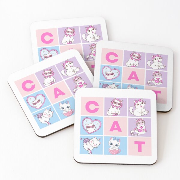 Item preview, Pastel Cat Grid – Cute Aesthetic Cat Design designed and sold by  Catpuccino.