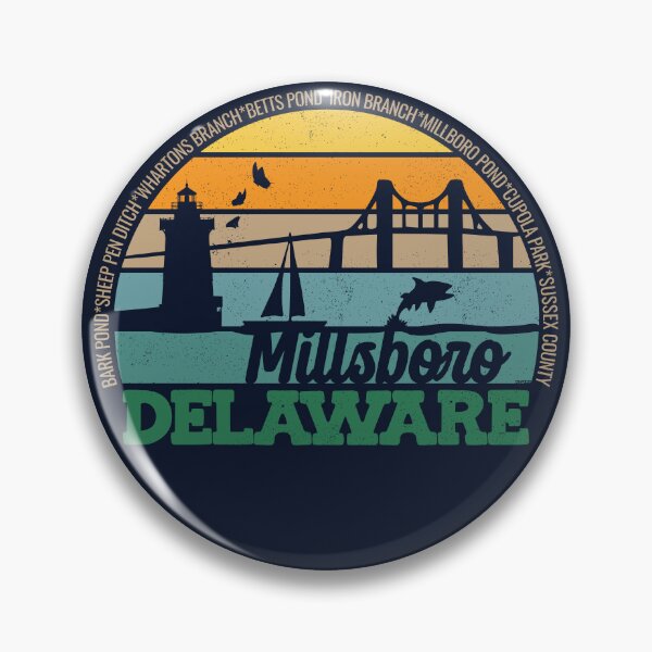 Item preview, Millsboro Delaware Retro Sunset Local Pride Logo  designed and sold by CRHPOD20.