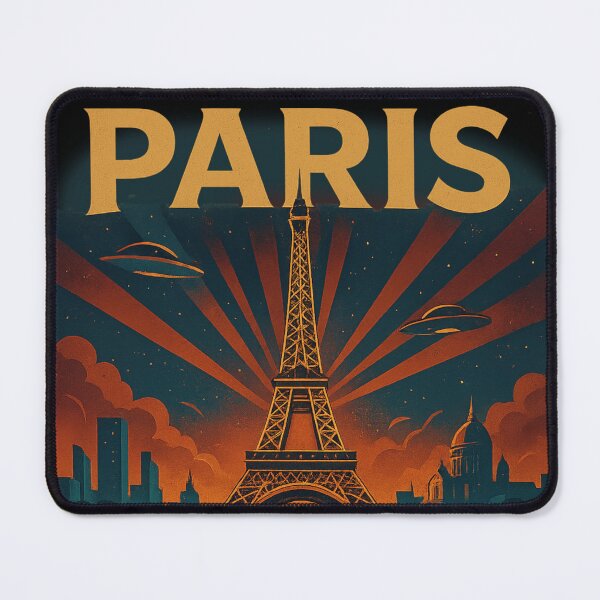 Item preview, Paris Retro Futuristic Poster | Paris City Art | Paris Vintage Design | Paris Sci-Fi Style | Paris Travel Poster | Paris Illustration | Paris Architecture | Paris Aesthetic designed and sold by Patternomania.
