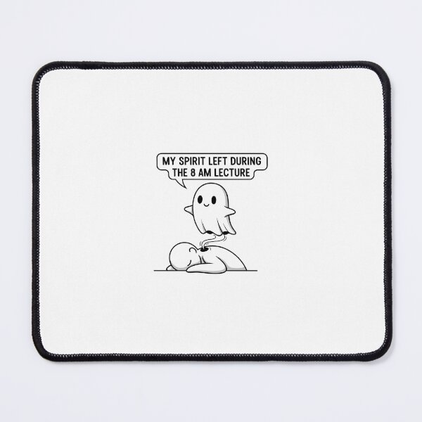 Item preview, Ghost of 8 AM Lecture Sticker – Cute College Humor Decal designed and sold by The Vibe.