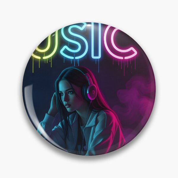 Item preview, Woman with headphones and retro boom box designed and sold by Salimgor Hangaround Music.