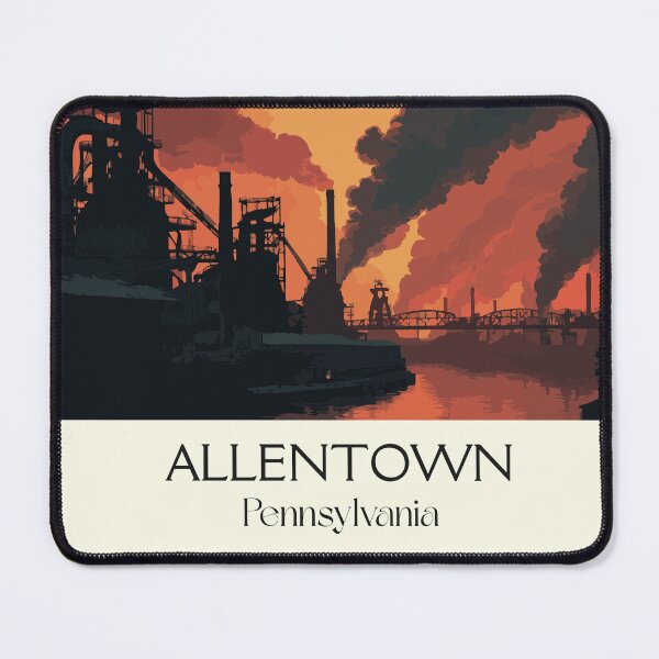Item preview, Allentown Pennsylvania Vintage Travel Poster | Steel City Art designed and sold by TuncGK.