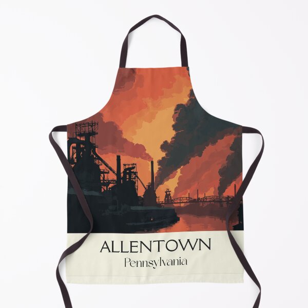 Item preview, Allentown Pennsylvania Vintage Travel Poster | Steel City Art designed and sold by TuncGK.