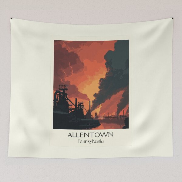 Item preview, Allentown Pennsylvania Vintage Travel Poster | Steel City Art designed and sold by TuncGK.