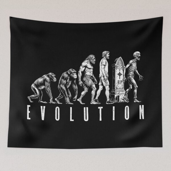Item preview, Funny Halloween Zombie Evolution Man Ape Caveman Horror designed and sold by GrandeDuc.