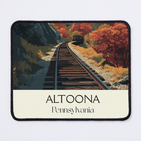 Item preview, Altoona Pennsylvania Vintage Travel Poster | Railroad History Art designed and sold by TuncGK.