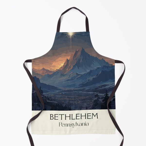 Item preview, Bethlehem Pennsylvania Vintage Travel Poster | Christmas City Art designed and sold by TuncGK.