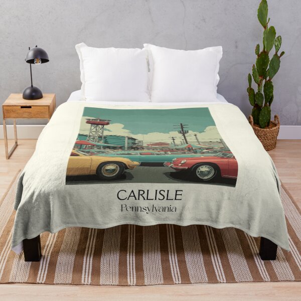 Item preview, Carlisle Pennsylvania Vintage Travel Poster | Classic Car Art designed and sold by TuncGK.