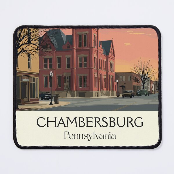 Item preview, Chambersburg Pennsylvania Vintage Travel Poster | Historic Downtown Art designed and sold by TuncGK.