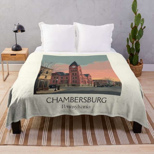 Item preview, Chambersburg Pennsylvania Vintage Travel Poster | Historic Downtown Art designed and sold by TuncGK.