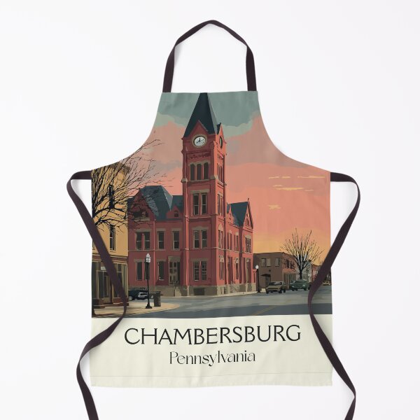 Item preview, Chambersburg Pennsylvania Vintage Travel Poster | Historic Downtown Art designed and sold by TuncGK.