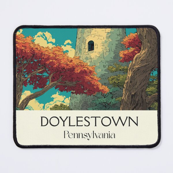 Item preview, Doylestown Pennsylvania Vintage Travel Poster | Bucks County Art designed and sold by TuncGK.