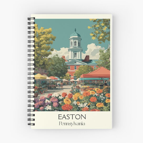 Item preview, Easton Pennsylvania Vintage Travel Poster | Historic Centre Square designed and sold by TuncGK.