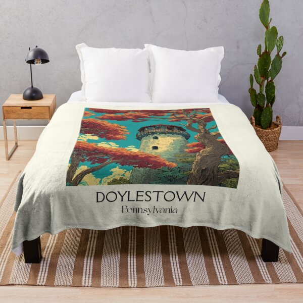 Item preview, Doylestown Pennsylvania Vintage Travel Poster | Bucks County Art designed and sold by TuncGK.