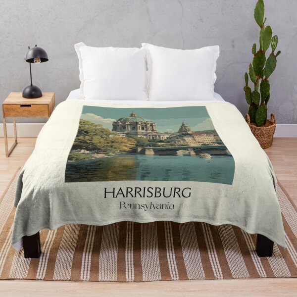 Item preview, Harrisburg Pennsylvania Vintage Travel Poster | State Capitol Art designed and sold by TuncGK.
