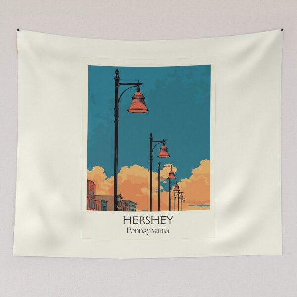 Item preview, Hershey Pennsylvania Vintage Travel Poster | Sweet Town USA designed and sold by TuncGK.