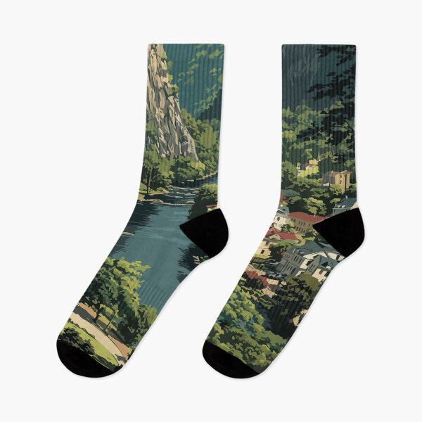 Item preview, Jim Thorpe Pennsylvania Vintage Travel Poster | Pocono Mountains Art designed and sold by TuncGK.