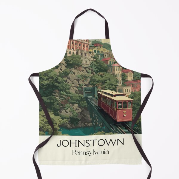 Item preview, Johnstown Pennsylvania Vintage Travel Poster | Historic Incline Art designed and sold by TuncGK.