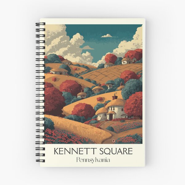 Item preview, Kennett Square Pennsylvania Vintage Travel Poster | Mushroom Capital designed and sold by TuncGK.